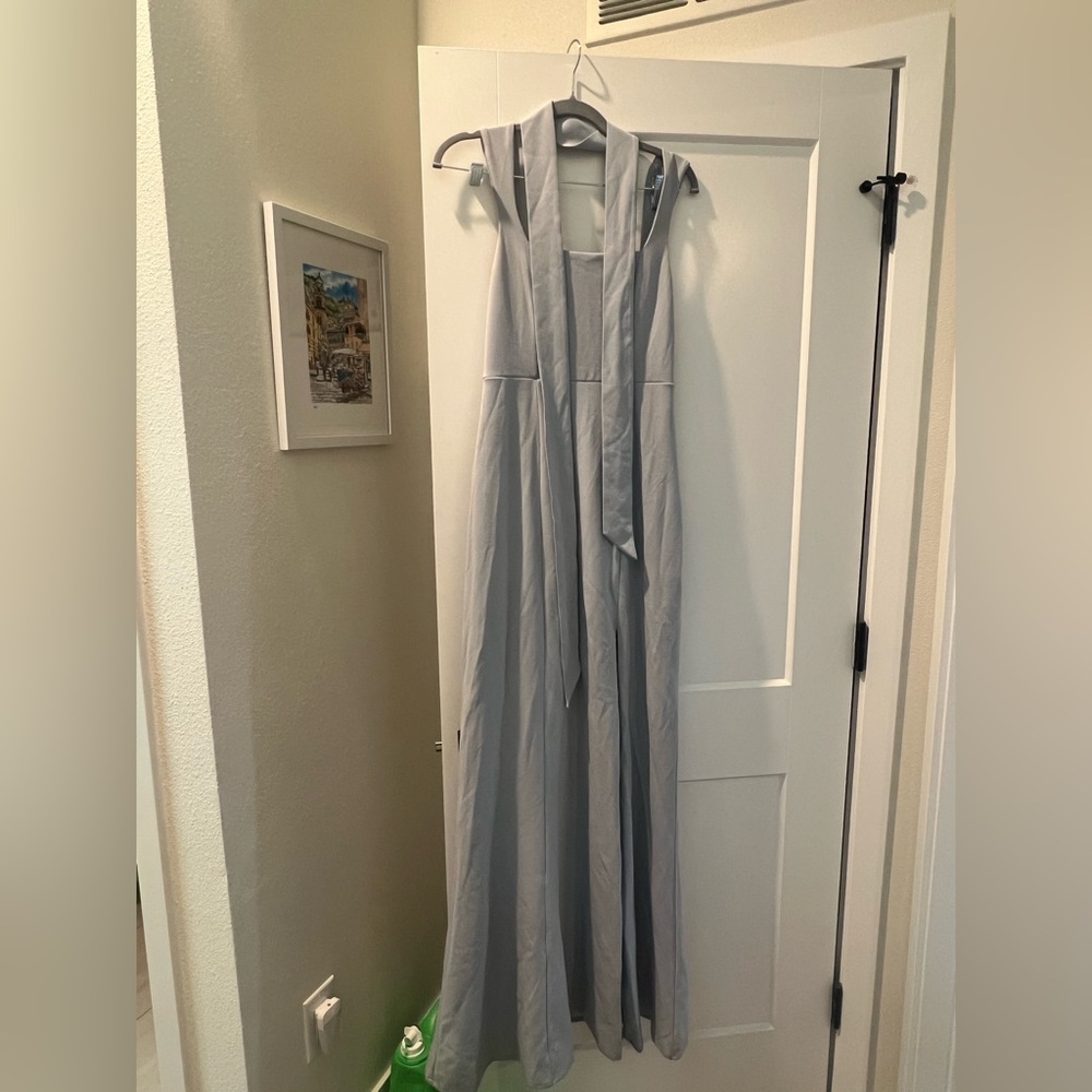BHLDN Adena Square-Neck Maxi Dress light blue